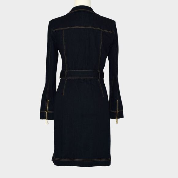 Elegant Black Denim Dress - Picture 3 of 8